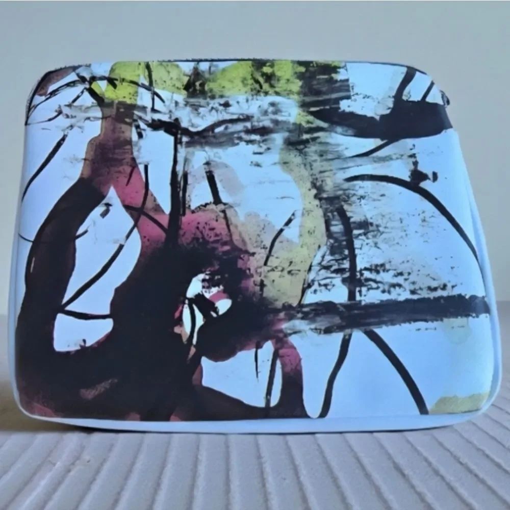 Neiman Marcus Artistic Black and Yellow Cosmetic Case